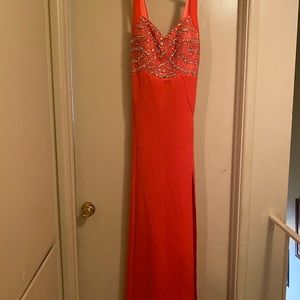 Hot Pink dress w/slit